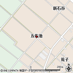 愛知県安城市根崎町五佐池周辺の地図