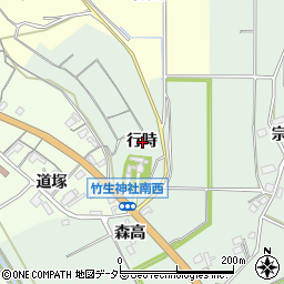 愛知県新城市杉山行時周辺の地図