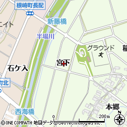 愛知県安城市城ケ入町宮下周辺の地図