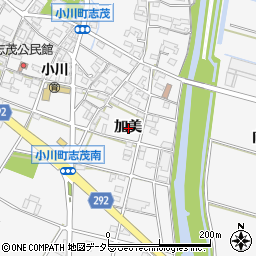 愛知県安城市小川町加美周辺の地図