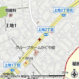 上地郵便局口周辺の地図