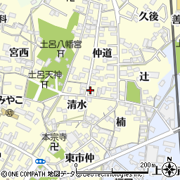 愛知県岡崎市福岡町仲道21周辺の地図