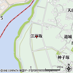 愛知県安城市東端町江戸坂周辺の地図