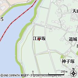愛知県安城市東端町（江戸坂）周辺の地図