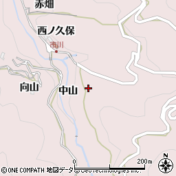 愛知県新城市市川中山周辺の地図