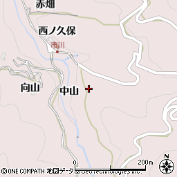 愛知県新城市市川（中山）周辺の地図