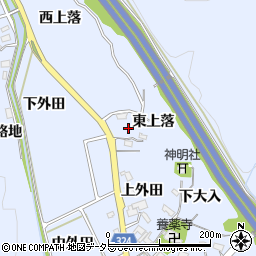 愛知県岡崎市池金町東上落周辺の地図