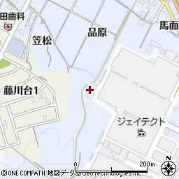 愛知県岡崎市市場町東笠松周辺の地図