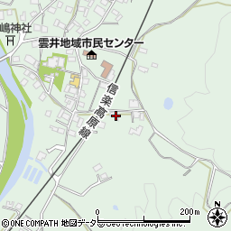 滋賀県甲賀市信楽町牧522周辺の地図