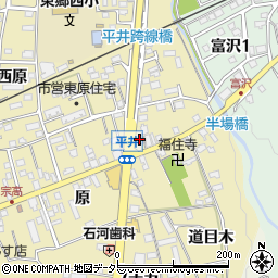 愛知県新城市平井東原23周辺の地図