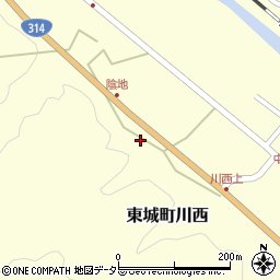 広島県庄原市東城町川西890周辺の地図