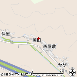 愛知県岡崎市鹿勝川町岡田12周辺の地図