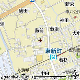 愛知県新城市平井（藪前）周辺の地図