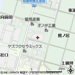 愛知県岡崎市在家町社口周辺の地図