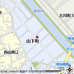 愛知県碧南市山下町周辺の地図
