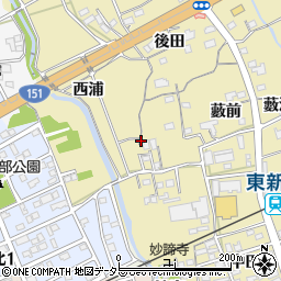 愛知県新城市平井西浦周辺の地図