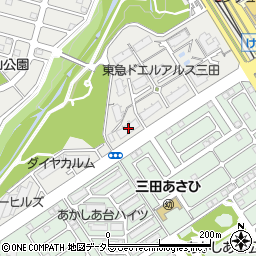 東急ドエル・アルス三田ウッディタウン中央　Ｅ棟周辺の地図