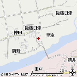 愛知県新城市川路早滝周辺の地図