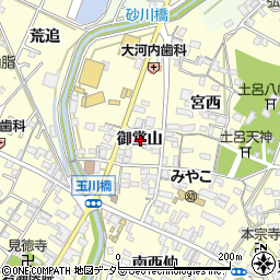 愛知県岡崎市福岡町御堂山周辺の地図