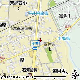 愛知県新城市平井東原22周辺の地図