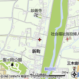 兵庫県姫路市林田町新町周辺の地図