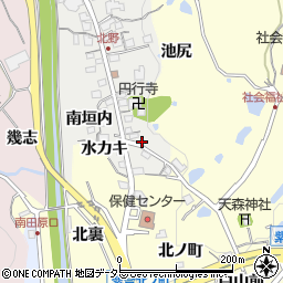 兵庫県川辺郡猪名川町北野池尻周辺の地図