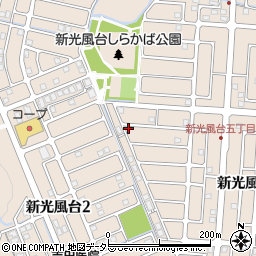 大阪府豊能郡豊能町新光風台周辺の地図