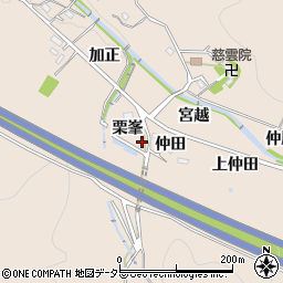 愛知県岡崎市鹿勝川町栗峯周辺の地図