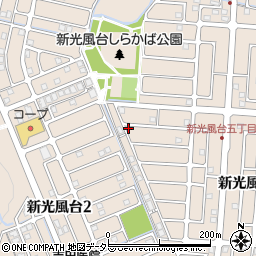 大阪府豊能町（豊能郡）新光風台周辺の地図