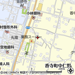 兵庫県姫路市香寺町中仁野38周辺の地図
