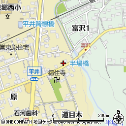 愛知県新城市平井東原16-3周辺の地図