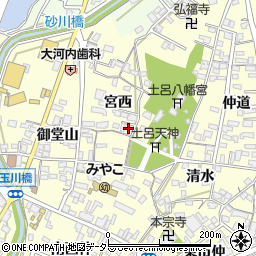 愛知県岡崎市福岡町宮西7周辺の地図