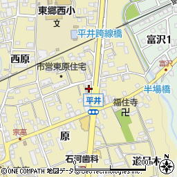 愛知県新城市平井東原26周辺の地図