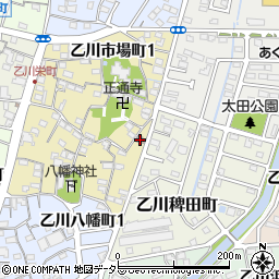 半田乙川郵便局周辺の地図