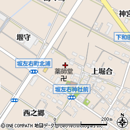 愛知県岡崎市坂左右町北浦周辺の地図
