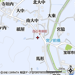 兵庫県宝塚市大原野（糀屋）周辺の地図