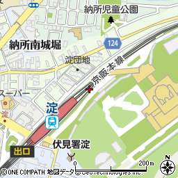 京都府京都市伏見区納所町周辺の地図