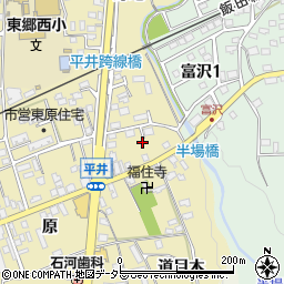 愛知県新城市平井東原7周辺の地図