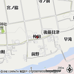 愛知県新城市川路仲田周辺の地図