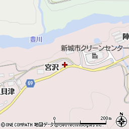 愛知県新城市日吉宮沢周辺の地図
