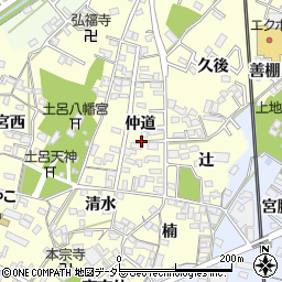 愛知県岡崎市福岡町仲道26周辺の地図