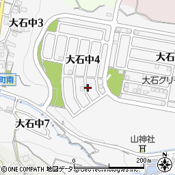 滋賀県大津市大石中周辺の地図