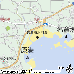 名倉海水浴場周辺の地図