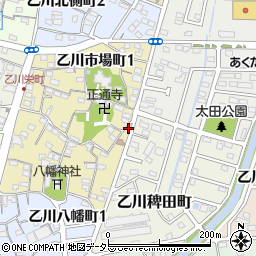 愛知県半田市乙川市場町2丁目21周辺の地図