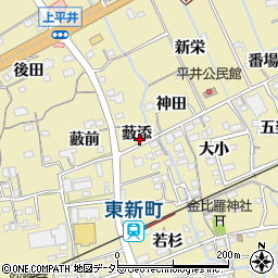 愛知県新城市平井藪添周辺の地図