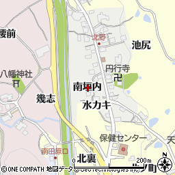 兵庫県川辺郡猪名川町北野南垣内周辺の地図