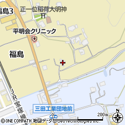 兵庫県三田市福島45周辺の地図