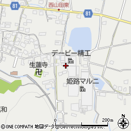 兵庫県姫路市山田町西山田481周辺の地図