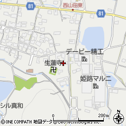 兵庫県姫路市山田町西山田484周辺の地図