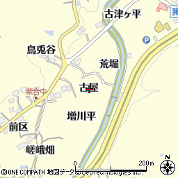 兵庫県川辺郡猪名川町紫合古屋周辺の地図